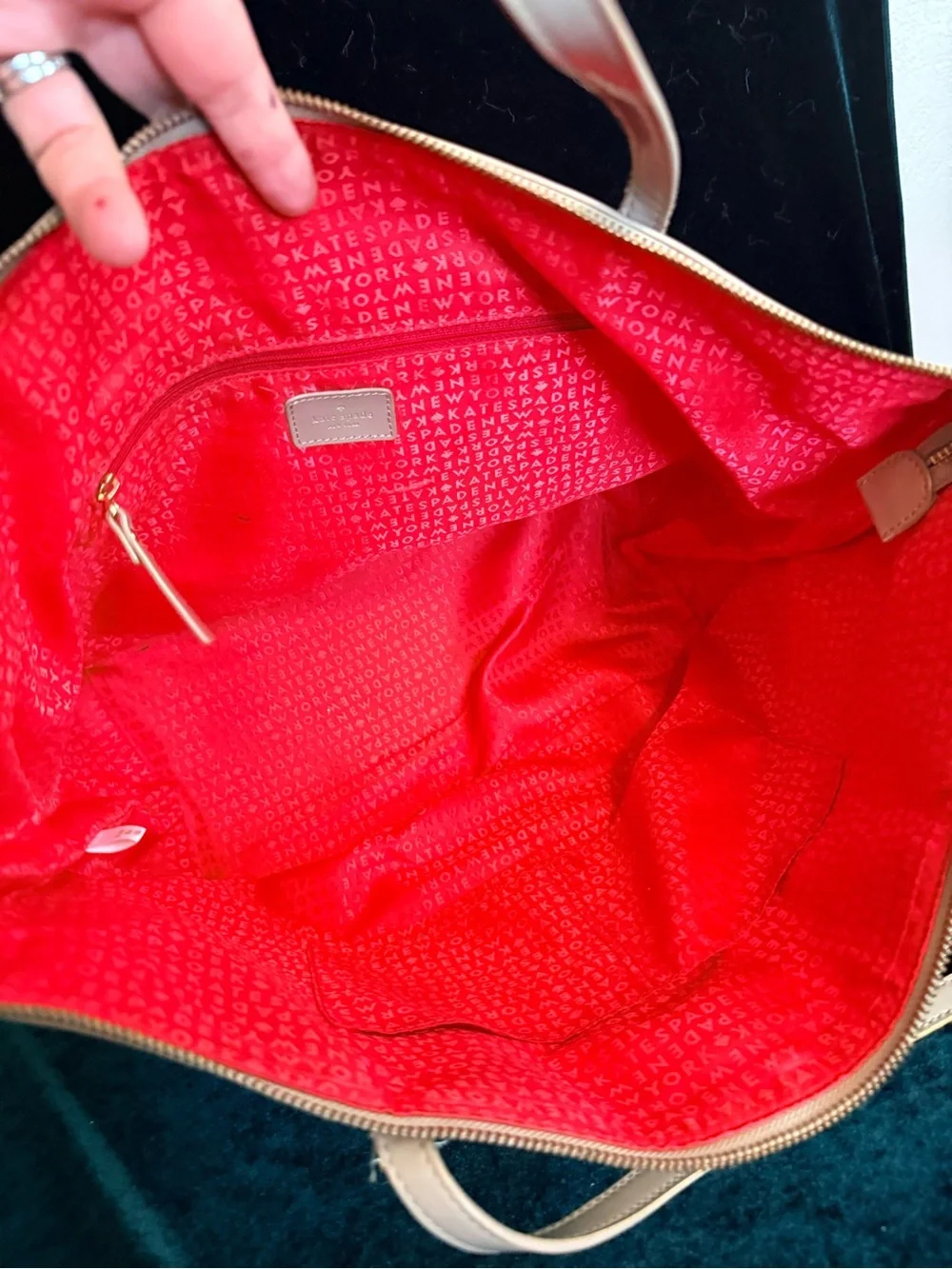 kate spade Patent Embossed Pale grey Tote